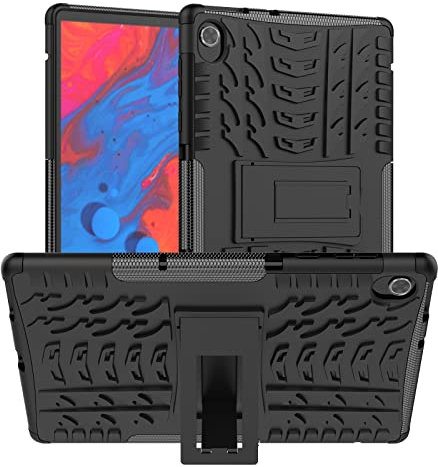Kemocy Etui pour Lenovo Tab M10 FHD Plus TB-X606F/TB-X606X,PC + TPU avec Fonction de Support Coque de Protection pour Tablette Lenovo Tab M10 Plus 10,3 Pouces Housse Pochette,*Noir