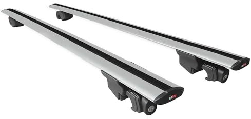 Apline Kompatibel mit Seat Leon 3 (5F) Cupra ST 2013-2020 Hook Model Relingträger Dachträger Auto Gepäckträger Grau Aluminium 2 Stangen