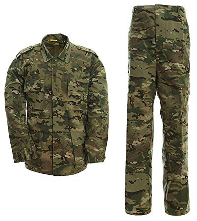 YUSHOW Men's Tactical Suit Camouflage Combat Jacket & Trousers Set Airsoft