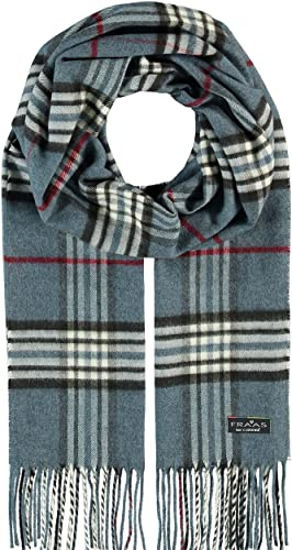 FRAAS Cashmink Schal 30 x 180 cm - Weicher als Kaschmir - Made in Germany - Schal kariert für Herren - Perfekt für Herbst und Winter Bleached Denim