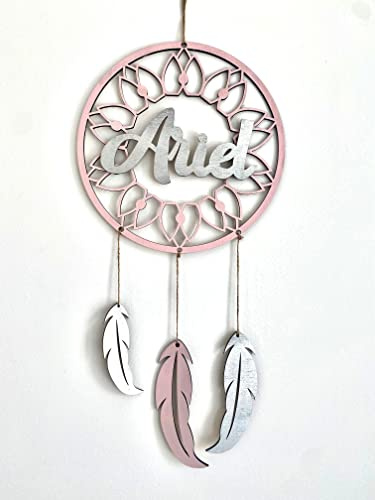 Personalisierter Traumfänger mit Namen Traumfänger aus HOL, handgefertigter Traumfänger für Schlafzimmer Kinderzimmer-Dekoration Babyparty-Geschenk
