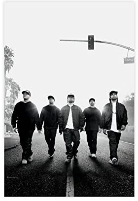 WFKLMSL Hip Hop Rapper N.W.A. 4 Leinwand-Poster, Wandkunst, Dekoration, Bild für Wohnzimmer, Schlafzimmer, Dekoration, Rahmen-Stil, 30 x 45 cm