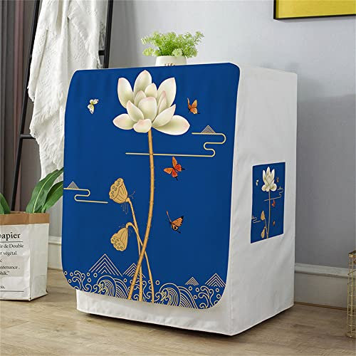 Highdi Funda de Lavadora Cubierta Impermeable, Secadoras de Carga Frontal Protector Exterior Cubierta a Prueba de Polvo (Capacidad 9-12kg,Lujo)