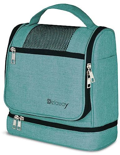 DELAWAY Trousse de Toilette XXL à Suspendre - Qualité Supérieure - Design 2023, Turquoise