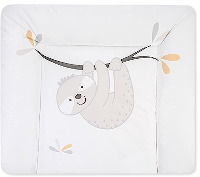 Julius Zöllner Wickelauflage Softy 85x75 cm - Wickelunterlage - wasserdicht und abwischbar - Made in Germany – Oeko-Tex Standard 100 – kleines Faultier