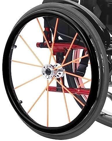 22/24-Inch Silicone Wheelchair Push Rim Covers,Non-Slip Wear-Resistant Hand Push Cover, Wheelchair Handrim Covers,Wheelchair Rear Wheel Cover for Improve Grip and Traction (22 Inch, Black)