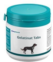 almapharm Gelatinat Tabs | 125 Tabletten | Ergänzungsfuttermittel für Hunde | Mit Zusätzen von Strukturstoffen für den Knorpelaufbau | Enthält die Vitamine E und C