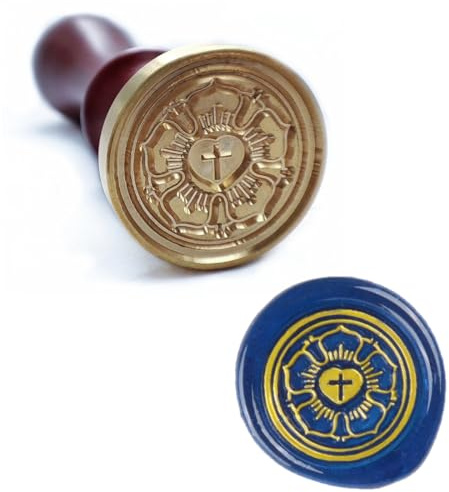 Lutherischer Wachssiegel-Stempel – exquisites religiöses Symbol für Authentizität und Eleganz