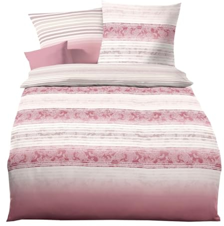 JACK by Kaeppel Fein Biber Wende Bettwäsche 2 TLG. 135x200cm Palace Paisley Rosenholz Rosé Rosa Offwhite