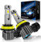 SHINYY Bombillas H11 H8 H9 LED Faros con Ventilador, 2024 22000LM CANBUS Sin Errores 6500K Blanco Lámparas LED H11 Antiniebla Luz de Cruce Carretera para Coches, Reemplaza Halógenas y Xenón, 2PCS
