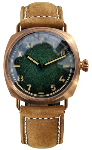 Steeldive Quadratische Bronze-Automatikuhr, mechanisch, NH35, leuchtendes Zifferblatt, Retro, wasserdicht