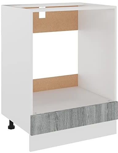 Swpsd Kitchen Cabinet Kitchen Storage Cupboard Unit Oven Cabinet Grey Sonoma 60x46x81.5 cm Engineered Wood Kitchen Cabinets