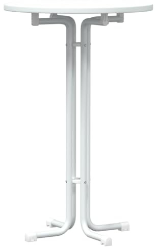 vidaXL Esstisch, Esszimmertisch mit Klappbares Design, Stehtisch für Esszimmer Küche, Küchentisch Bistrotisch, Weiß Holzwerkstoff Stahl