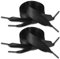 Geosar Cordones de Cinta de Raso 2 Pares Cordones para Zapatillas Zapatos Planos Botas (Negro)