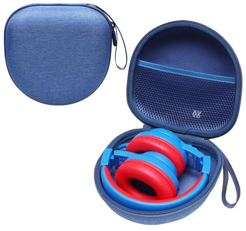 Kinder-Kopfhörer-Hülle, kompatibel mit iClever BTH12 / HS19 / BTH26 / JoySpark-T5 / Candy Bila BH03 / EarFun / IMYB / MIDOLA MD-B01 / noot Products faltbare Kinder-Kopfhörer, Blau (nur Hülle)