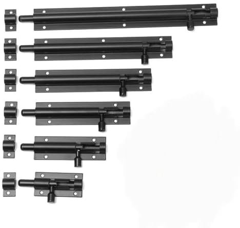 MRESXT 2-8 Window Lock Buckle Heavy Duty Large Garden Shed Sliding Door Tower Home Hardware-2inch-black