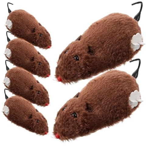 HAPINARY 6piezas Ratón De Peluche Mecanismo De Cuerda Juguete De Cuerda para Gatos por Paquete para Interiores
