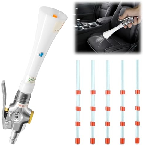 Druckluft Reinigungspistole für Kompressor 6-9 Bar, Druckluftpistolen Sprühen mit 5 Schlauch, Trocken Ausblaspistole, Hochdruck Luftpistole Sprühpistole, Druckluft Reiniger Blow Gun ohne Behälter