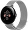 GIOPUEY Armband Kompatibel mit Google Pixel Watch 3 45mm, Geflochtenes Edelstahlarmband [Verschleißfest] [magnetisch] Ersatzarmband - Silver