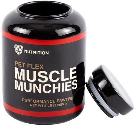 Muscle Munchies Leckerli-Glas für Hunde, lustiger Leckerli-Behälter, luftdichtes Keramikglas, 20,3 x 15,2 cm