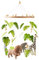 Mobile Baby Kinderbett Bettglocke, Grünes Blatt Wald Tiere Mobile Baby Windspiele, Hängende Mobile Windspiel, Babybett Anhänger für Jungen und Mädchen
