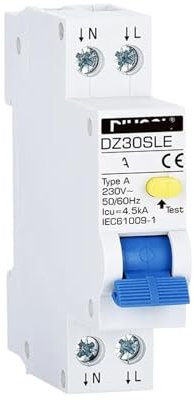 LTUNKHWP DZ30SLE Type A 220V 30MA Mini disjoncteur à Courant résiduel 1P + N 10A 16A 20A 25A 32A Protection Contre Les fuites(10A)