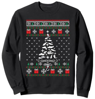 Ugly Christmas shirt Angler Weihnachtspullover Herren angeln Sweatshirt