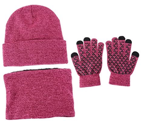 JEWEDECO 1satz Doppel-layer Strickmütze Mit Schal Und Handschuhen Für Damen Und Warmes Weichem Winddichtem Material Für Outdoor-aktivitäten Wie Skifahren Radfahren Und Wandern