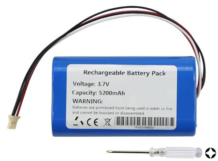 New 5200mAh Rechargeable Camera Battery Compatible with Eufy Spaceview Pro Baby cam Baby Monitor, T8321-M Part No: Eufy PT18650-SP PCM5200 Baby Monitor Camera Battery 3.7V