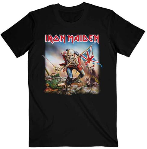 Rock Off officially licensed products Iron Maiden Trooper Band Logo T Shirt L Black