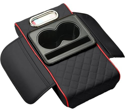 Hqunjikp Center Console Pad,Waterproof Armrest Cover Cushion,Multifunctional Car Armrest Protective Cover With Cup Holder - Soft Auto Center Console Armrest Pillow For Car Trucks