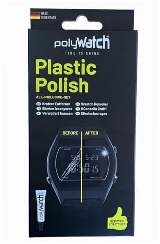 PolyWatch All-Inclusive-Kit, Kratzerentfernung, inklusive 5 ml PolyWatch Tube, Tuch für Vintage und moderne Uhren, um Kratzer auf Acrylglas zu entfernen, Schritt-für-Schritt-Anleitung, Weiss/opulenter