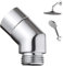 1Pcs Shower Head Extension Arm, Solid Brass 135 Degree Shower Elbow Adapter, Shower Head Holder Angled Adapter, G1/2 Wall Mounted Pipe Elbow, for Hand Shower Movable Shower Arm Connection