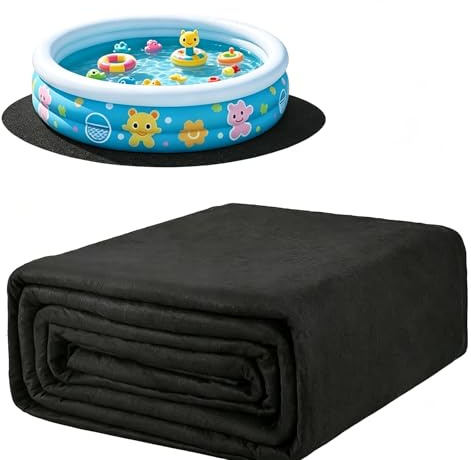 XQZMD Tapis de Sol pour Piscine Ronde, Pliable Tapis de Piscine Extérieur, Housse de Protection du Sol pour Piscine, Tapis de Piscine Hors Sol, Résistant aux UV et Indéchirable (3 m)