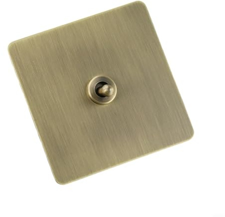 Desiumite Interrupteur de commande mural en acier inoxydable de type 86 Bronze pour la maison et le bureau (1 bande)