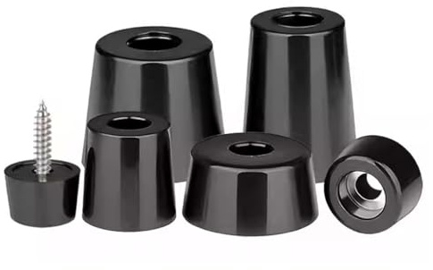 20 Pcs Black Cone-shaped Anti Slip Thick Rubber Foot Pad Dia 11/12/13/14/15/17/18/19/21/22mm, Built-in Gasketchassis Instruments Furniture Shock Absorber(15 * 12 * 8mm)