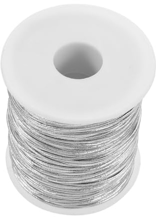 PRETYZOOM Cordino Elastico per Braccialetti Argento Filo Elastico Nylon e Lattice Alta Elasticità per Creazioni Gioielli Bracciali Decorazioni e Confezioni Regalo