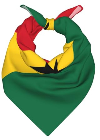 CNTDBU Mehrzweck-Satin-Schal mit Flagge von Ghana, quadratisch, 55 x 55 cm, seidiges Gefühl, Bandana für Damen und Herren, weiches Haarschal zum Stylen, Halstuch, Kopftuch