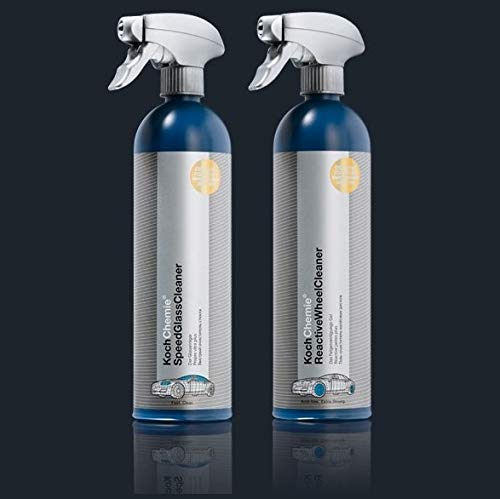 Koch Chemie ReactiveWheelCleaner Gel nettoyant pour jantes 750 ml + nettoyant pour vitres SpeedGlassCleaner 750 ml