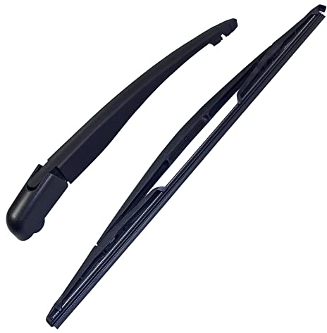 BESTPRICE 1x Set Heckwischerarm + Wischerblatt + Abdeckkappe, Wischer Heckwischerarm Wischblatt Scheibenwischer Heckwischer Heckscheibenwischer 330 mm Länge, 3 Stück
