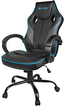 Fury Avenger M Sedia Da Gaming Da Scrivania Ergonomica Con Braccioli, Altezza Regolabile, Eco Pelle, Media