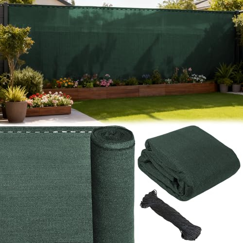 BB Sport Sichtschutz 1.2m x 50m Green Zaunblende 150 g/m² Schattiernetz Tennisblende inkl. Nylonkordel UV-resistent reißfest windfest 7 Jahre Garantie auf Material*