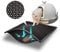 Pieviev Katzenklo Matte, Katzenstreu Matte Katzenklo Unterleger Waben Design Katzentoilette Vorleger wasserdichte Doppelte Schichte Entwurf Bienenwabe Mat (Schwarz 61x38 cm)