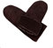 MEGAUK Herren/Jungen Fäustlinge mit Warme Gefüttert - Lammfell Design Handschuhe - Kunstfell Winterhandschuhe - Winter Fausthandschuhe (Braun)