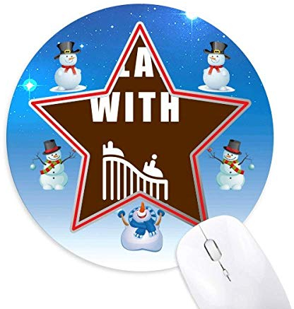 Roller Coaster Spiel Schneemann Maus Pad Round Star Mat