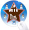 Roller Coaster Spiel Schneemann Maus Pad Round Star Mat