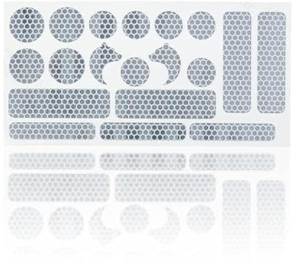 High Performance 3M Reflektoren Aufkleber Reflex Sticker Set 19-teilig Erhöhung der Sichtbarkeit in Dämmerung und Dunkelheit für Kinderwagen, Buggy, Laufrad, Fahrrad, Helm, Rollstuhl, Gehhilfen