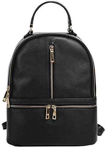Samantha Look Rucksack Echt Leder Damen 020891 (Schwarz)