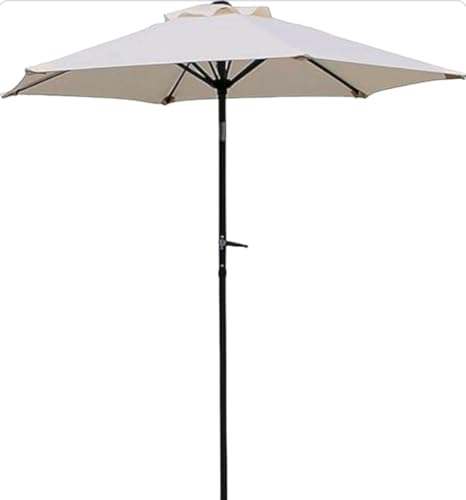 Pure Home & Garden Kurbelschirm Sunny 180 cm natur, mit UV-Schutz 50 Plus, Knickfunktion und abnehmbarem Bezug