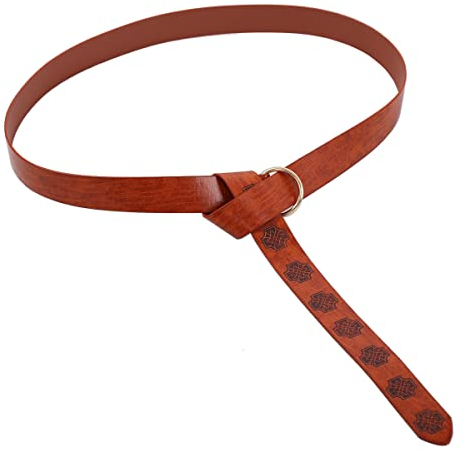 BLESSUME Wikinger LARP Schlacht Ritter Gürtel PU-Leder (165CM Hellbraun 1)